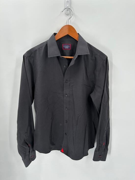 UNTUCKit Other - UNTUCKIT Solid Black Stone 100% Cotton Button Down Shirt // M
